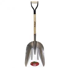 Toolway 130683 - Grain Scoop Shovel 46-1/2in x 14-3/4in Aluminum Blade Wood D-Handle