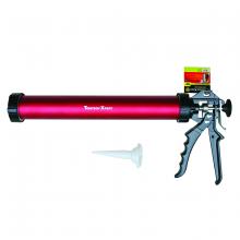 Toolway 160025 - Pro Heavy Duty Sausage-Style Caulking Gun 15" Red