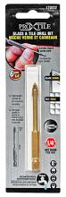 Toolway 170222 - Glass & Tile Cross Drill Bit ¼in x 80mm Carbide Tip ¼in Shank