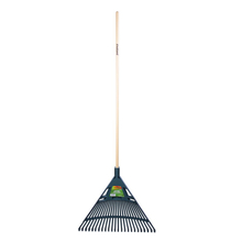 Toolway 180073 - Lawn & Leaf Rake 24in Plastic Head 24-Tine 47in Wood Handle