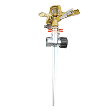 Toolway 180084 - Stake Impulse Lawn Sprinkler Zinc/Brass 65' Radius
