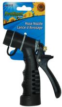 Toolway 180112 - Hose Nozzle Sprayer Metal Rear Trigger with Flow Control Insulated Handle Black