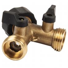 Toolway 180210 - Brass Hose Y Control Valve with Shut-off levers