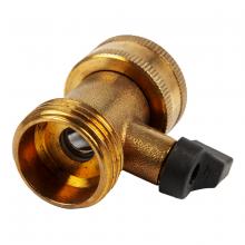 Toolway 180227 - Brass In-Line Hose Connector With Shut Off 3/4"