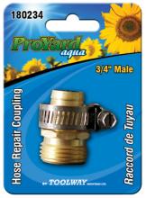 Toolway 180234 - Brass Male Hose End Replacement w/Clamp 3/4"