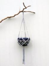 Toolway 184380 - Planter Hanger Macrame Cotton Rope Style A 39in Grey