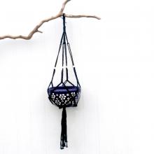 Toolway 184381 - Planter Hanger Macrame Cotton Rope Style A 39in Black