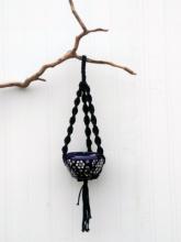 Toolway 184384 - Planter Hanger Macrame Cotton Rope Style B 31in Black