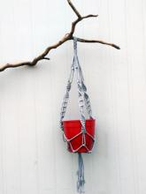 Toolway 184386 - Planter Hanger Macrame Cotton Rope Style C 33in Grey