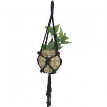 Toolway 184441 - Planter Hanger Macrame Cotton Rope 35in Black