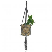 Toolway 184442 - Planter Hanger Macrame Cotton Rope 35in Grey