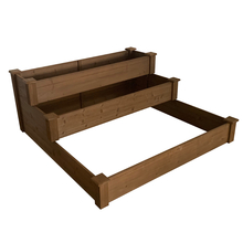 Toolway 184579 - Raised Bed Planter 3-Tier 48in x 48in Dark Wood