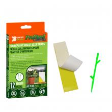 Toolway 185040 - Houseplant Insect Glue Traps 30pk With 12 Holders