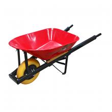 Toolway 190984 - Wheelbarrow 6 cu.ft. Steel Tray Flat-Free Tire Steel  Handle