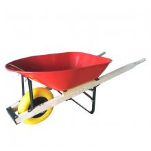 Toolway 190985 - Wheelbarrow 6 cu.ft. Steel Tray Flat-Free Tire 62in Wooden Handle
