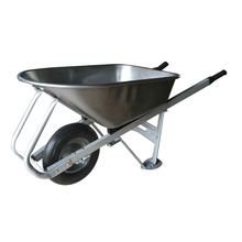 Toolway 190986 - Wheelbarrow EZ Roll & Dump 6 cu.ft. Steel Tray Flat-Free Tire Steel Handle