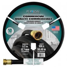 Toolway 566478 - Water Hose Professional All Weather Rubber 1/2in x 100ft Black