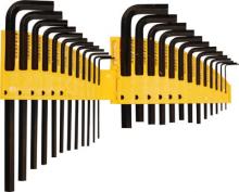 Toolway 702821 - 25PC Hex Key Set SAE 1/16 – 3/8in & Metric 1.27-11mm CR-V
