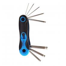 Toolway 702923 - 8PC Folding Ball End Hex Key SAE Set