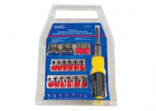 Toolway 710555 - 34PC Ratcheting Screwdriver Bits & Sockets Set