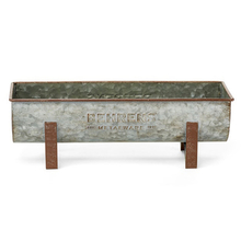 Toolway 8700990 - Planter Trough on Stand Aged Galvanized 5x5x15in 3L/0.7G