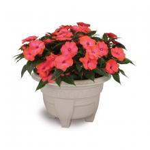 Toolway 88014030 - Azura Classic Planter Plastic Round 9.75 x 15.25 x 15.25in Granite