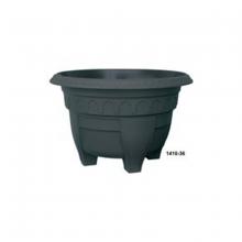 Toolway 88014036 - Azura Classic Planter Plastic Round 9.75 x 15.25 x 15.25in Black