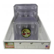 Toolway 88014520 - 75PC Display Clear Square Heavy Footed Plant Saucer Ast Sizes