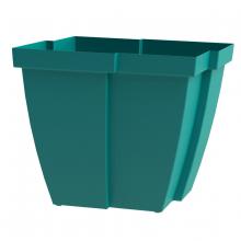 Toolway 88015010 - Quattro Contemporary Planter Plastic Square 15.5x15.5x13.25in Blue