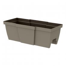Toolway 88015514 - Quattro Contemporary Rail Mount Planter Plastic 27x12x9.6in Cappuccino