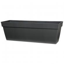 Toolway 88017604 - Viva Self-Watering Planter Plastic Rectangular 30x9x10in Slate