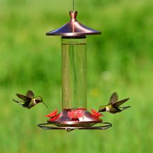 Toolway 88021091 - Hummingbird Feeder Glass & Copper 12oz