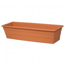 Toolway 88027171 - Futura Window Box Planter Plastic No Bracket 31.75x8.5x6.5in Terracotta