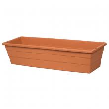 Toolway 88028271 - Futura Window Box Planter Plastic No bracket 18x6.75x4.5in Terracotta