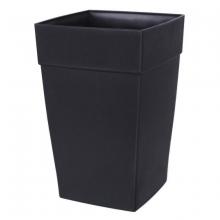 Toolway 88035236 - Harmony Self-Watering Planter Plastic Tall Square 12x12x18in Black