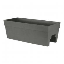 Toolway 88035704 - Harmony Railing Mount Planter Self-Watering Plastic 27x11.75x9.5in Slate