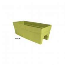 Toolway 88035734 - Harmony Railing Mount Planter Self-Watering Plastic 27x11.75x9.5in Green