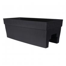 Toolway 88035736 - Harmony Railing Mount Planter Self-Watering Plastic 27x11.75x9.5in Black