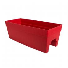 Toolway 88035751 - Harmony Railing Mount Planter Self-Watering Plastic 27x11.75x9.5in Red