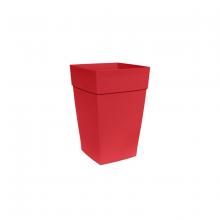 Toolway 88035851 - Harmony Self-Watering Planter Plastic Tall Square 8x8x12 Red