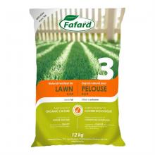Toolway 88037212 - Fafard Natural Lawn Fertilizer for Fall with Iron 1%  4-2-9  12kg