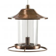 Toolway 88038118 - Wild Bird Feeder Panorama Antique Copper Holds 2Lb of Seeds