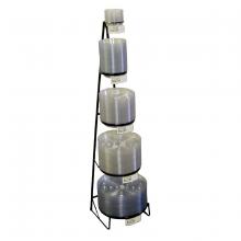 Toolway 88050413 - 550PC Display Clear Plant Saucer 4in-12in with Wire Rack