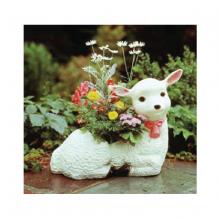 Toolway 88051690 - Planter/Garden Décor Blow Mold Lamb 18in White