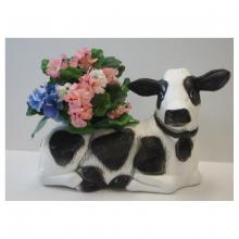 Toolway 88053350 - Planter/Garden Décor Blow Mold Cow 18in 7x4in opening