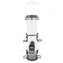 Toolway 88057084 - Wild Bird Feeder XL 2-In-1 Black Holds 4Lb of Seeds or Nyjer