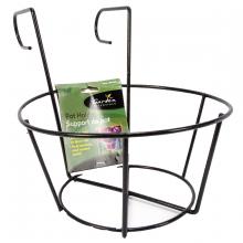 Toolway 88059520 - Wire Deck Mount Planter Pot Holder with Hooks 8in Black