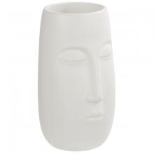 Toolway 88065977 - Ceramic Face Planter Tall 5 x 4.5x8in Matte White
