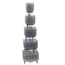 Toolway 88081247 - 250PC Display with Wire Rack Clear Square Heavy Footed Plant Saucer 8in-16in
