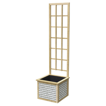 Toolway 88081469 - Urban Gardener Galvanized & Cedar Elevated Planter
